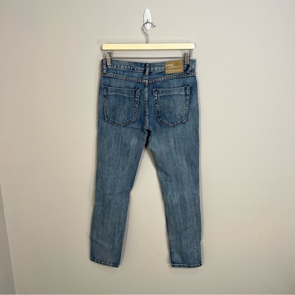 ❄️ ONE Teaspoon Awesome Baggies Tapered Rolled Cuffs Distressed Jeans - Picture 6 of 10